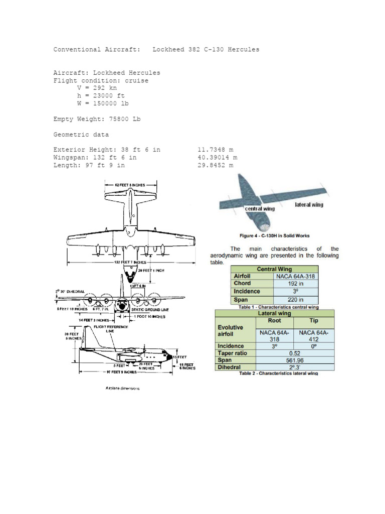 C-130 Aircraft Information | Download Free PDF | Airfoil | Wing ...