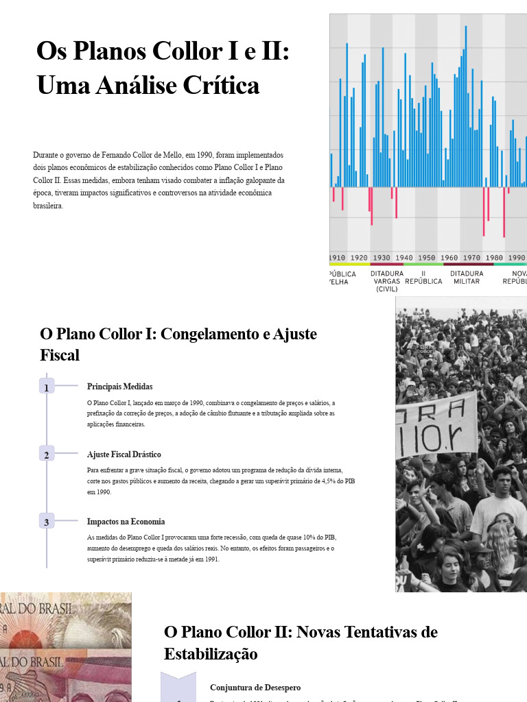Análise dos Planos Collor e Real | PDF | Economia | Inflação