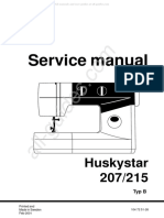 Huskystar 207 Sewing Machine Service Manual