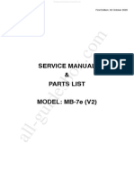Janome MB7E Sewing Machine Service Manual