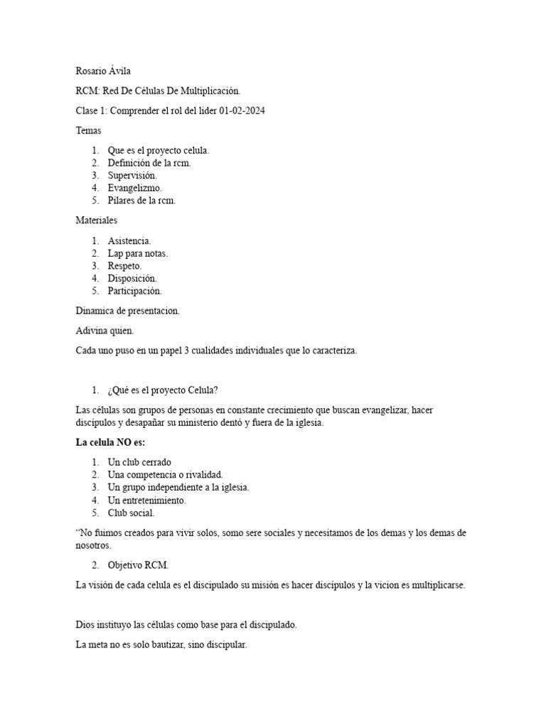 RCM Clase 1 | PDF | Crecimiento personal y profesional
