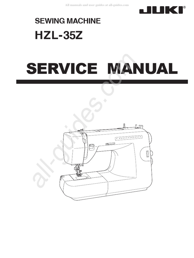 Juki HZL-35Z Sewing Machine Service Manual | PDF | Sewing Machine