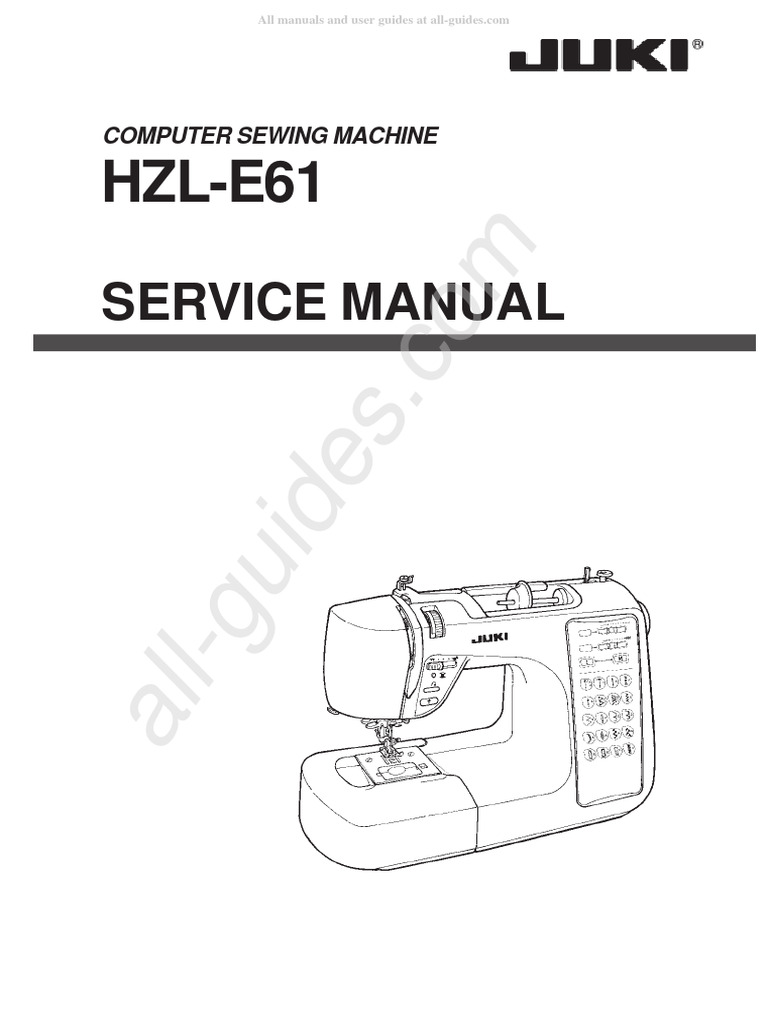 Juki HZLE61 Sewing Machine Service Manual PDF Sewing Machine Screw