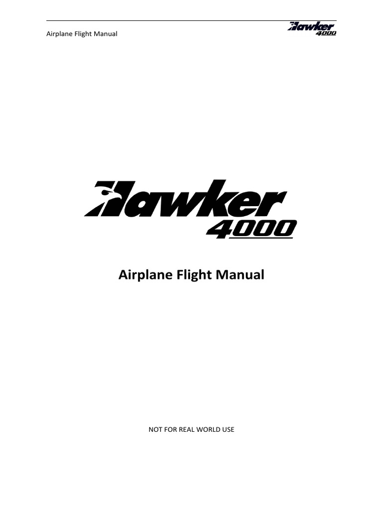Hawker 4000 Flight Manual Overview | PDF | Cockpit | Electric Generator