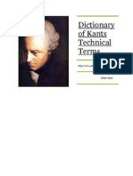Dictionary of Kants Technical Terms