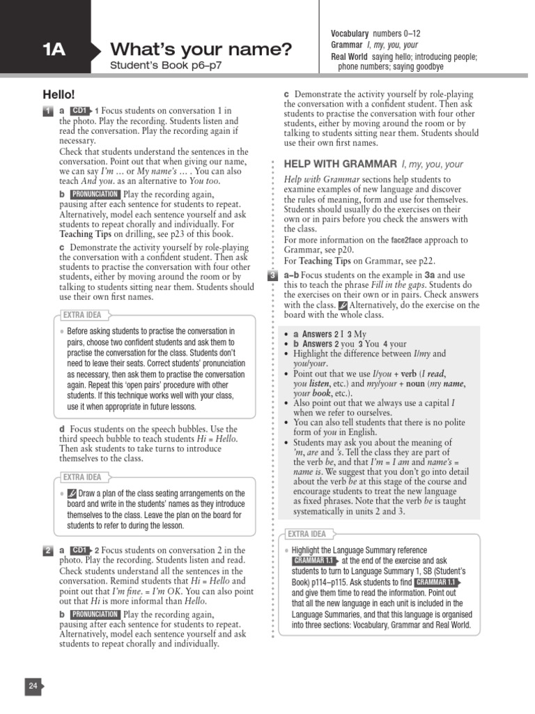 p24-p113 - Teaching Notes (FBI) | PDF | Plural | Stress (Linguistics)