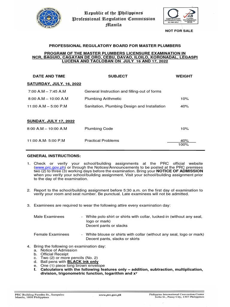 Exam Program July 2022 Mple (MP) - Final | PDF | Calculator