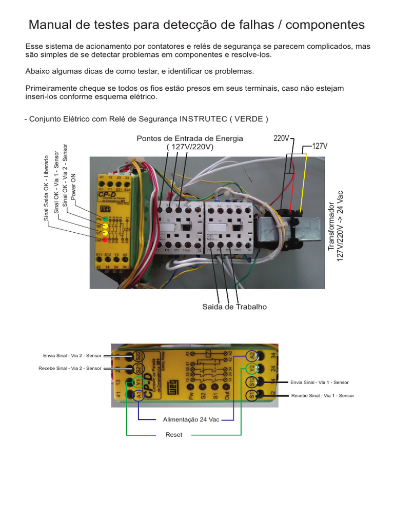 Esquema De Ligacao Conjunto Eleterico Pdf Relé Equipamento