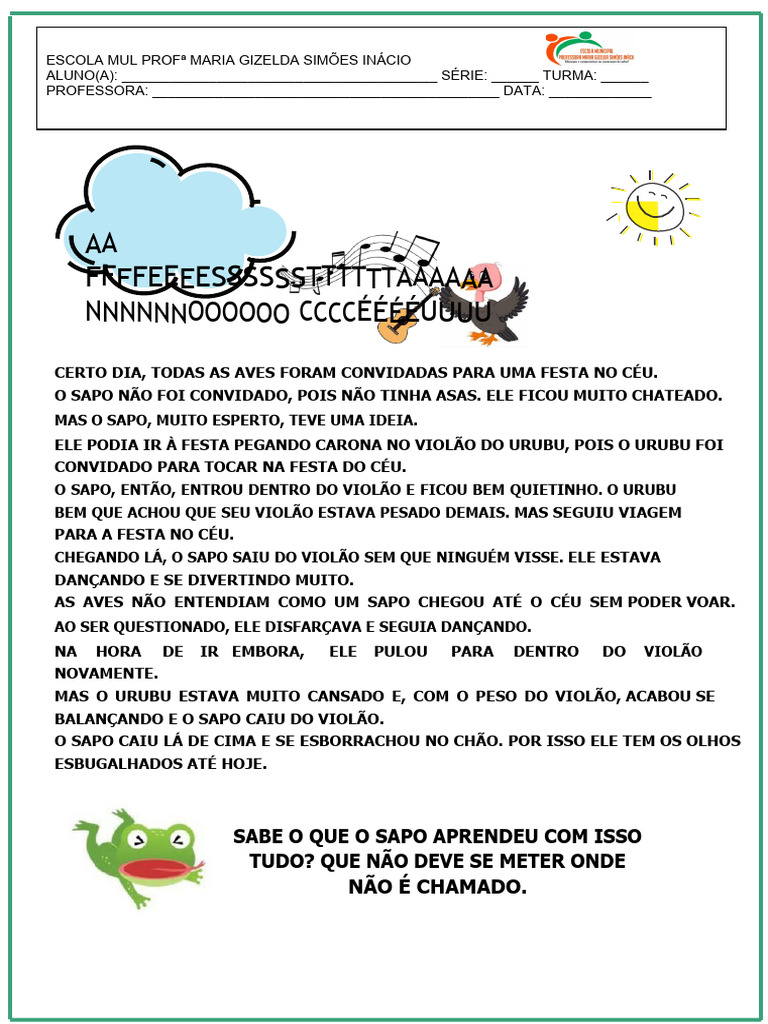 A FESTA NO CÉU interpretação | PDF