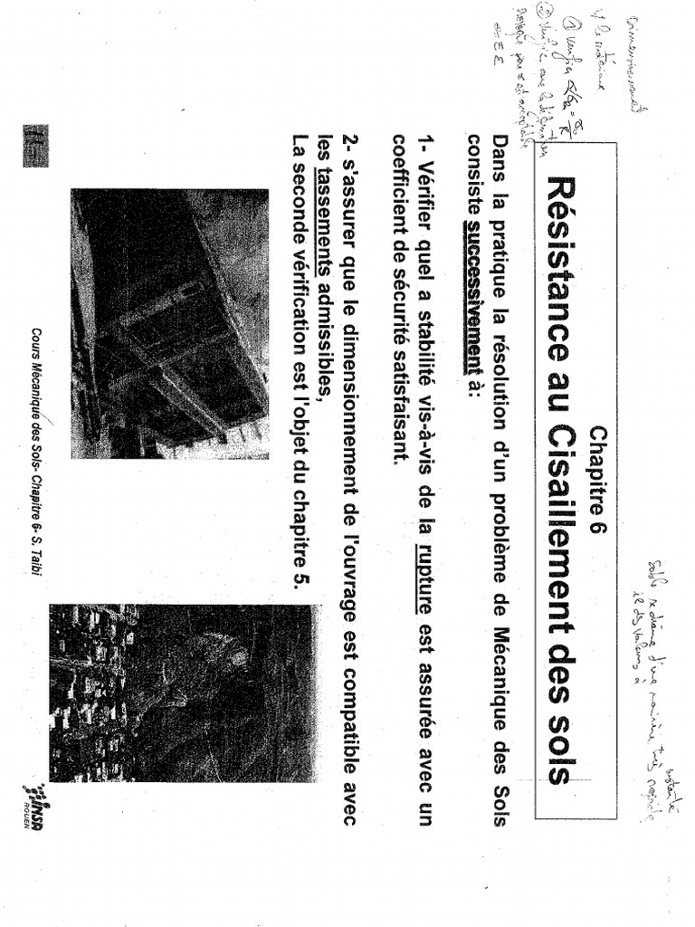Résistance Au Cisaillement Des Sols Pdf
