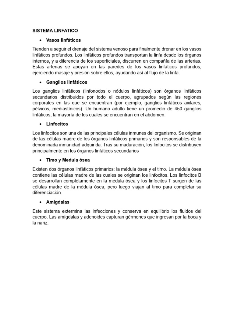 Sistema Linfatico Pdf Sistema Linfático Ganglio Linfático