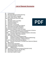 Huge List of General Acronyms 86 Pages