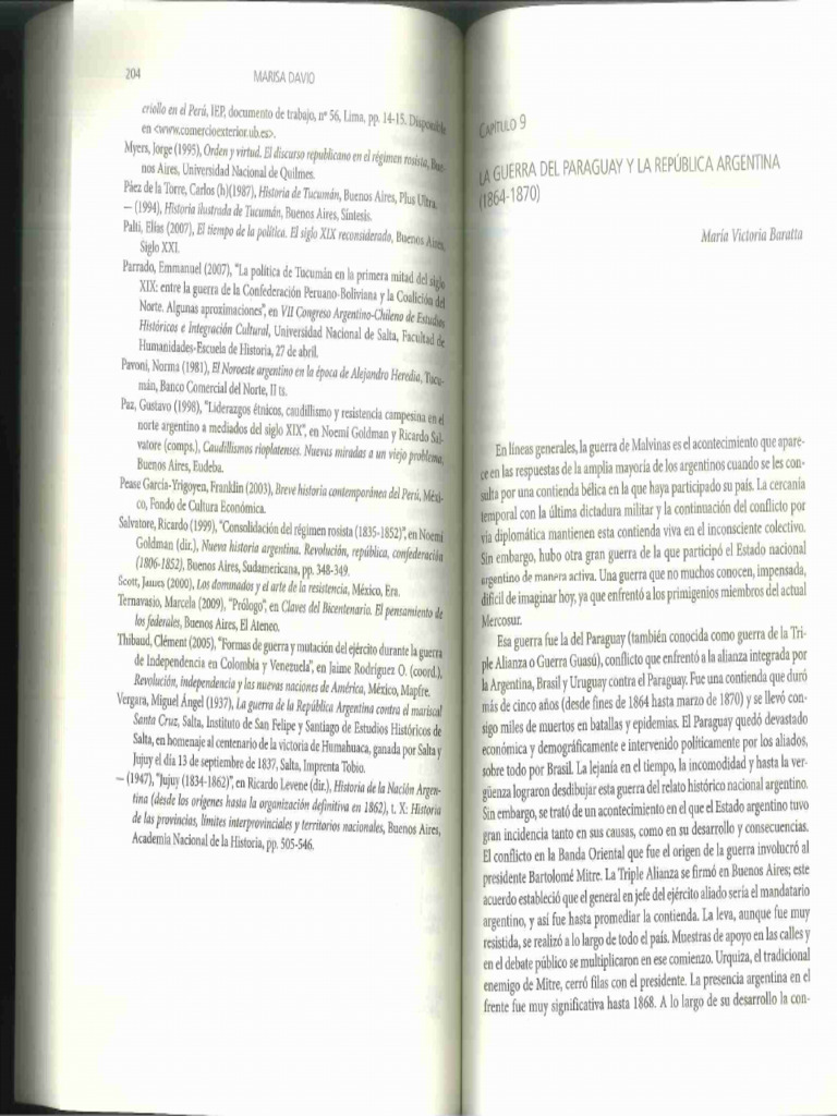 Victoria Baratta. La Guerra Del Paraguay y La Repùblica Argentina. 1864