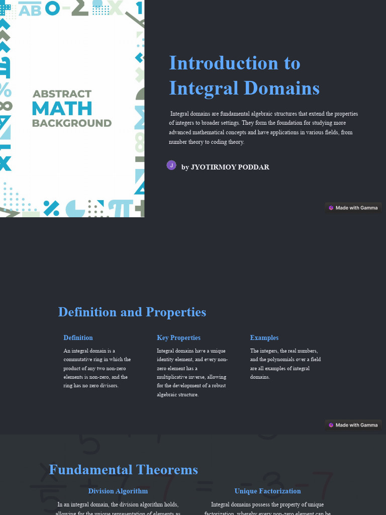 Introduction to Integral Domains | PDF | Factorization | Integer