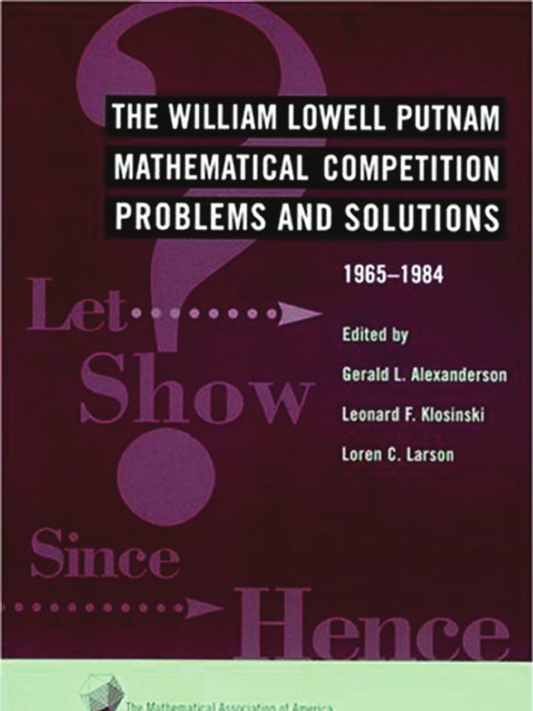 The William Lowell Putnam Mathematical Competition | PDF | Sports ...
