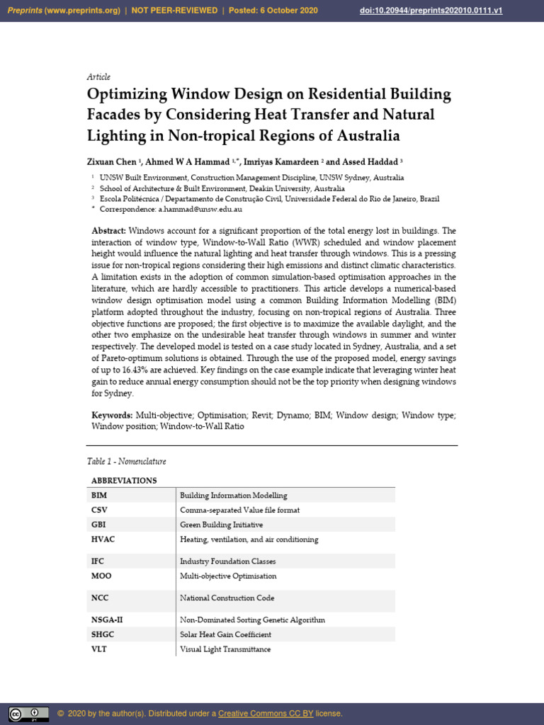 Optimizing Window Design On Residential Building Facades | PDF | Window ...