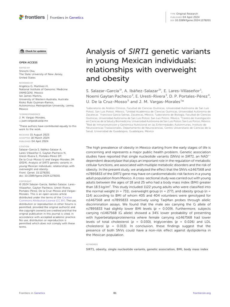 analysis-of-sirt1-genetic-variants-in-young-mexican-individuals