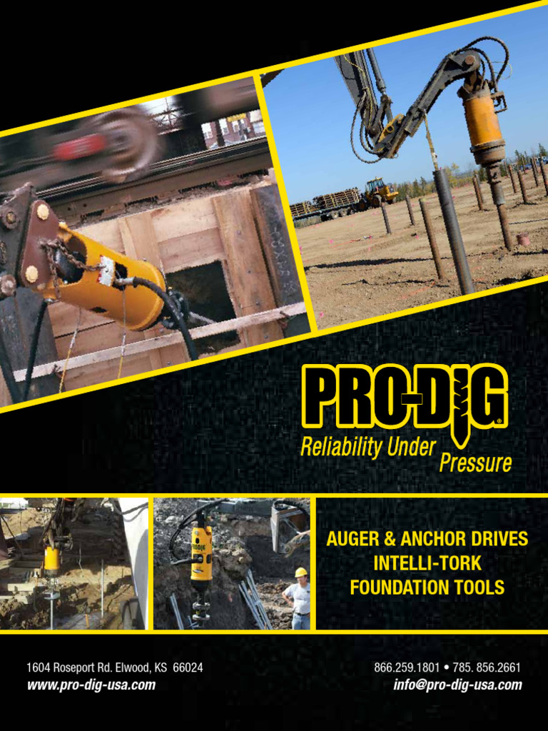 Pro-Dig Auger & Anchor Drives Guide | PDF | Horsepower | Torque