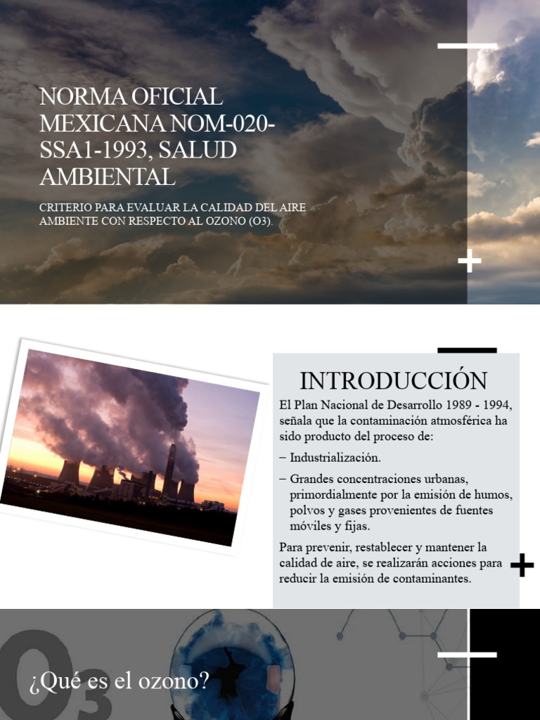 Norma NOM-020-SSA1 sobre ozono ambiental | PDF | La contaminación del ...
