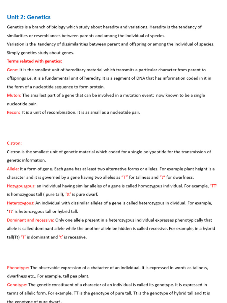 Mendelian Genetics Pdf Dominance Genetics Allele
