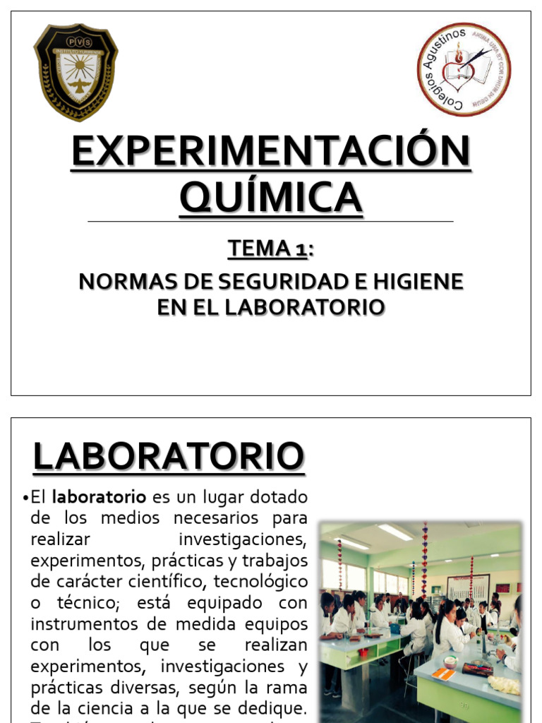 Tema 1 - Eq - Normas de Seguridad e Higiene en El Laboratorio | PDF ...