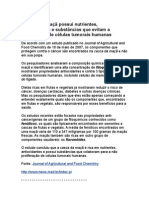 A Casca Da Maçã Possui Nutrientes Anti Ox Id Antes e Substâncias Que Evitam a Proliferação de células Tumorais