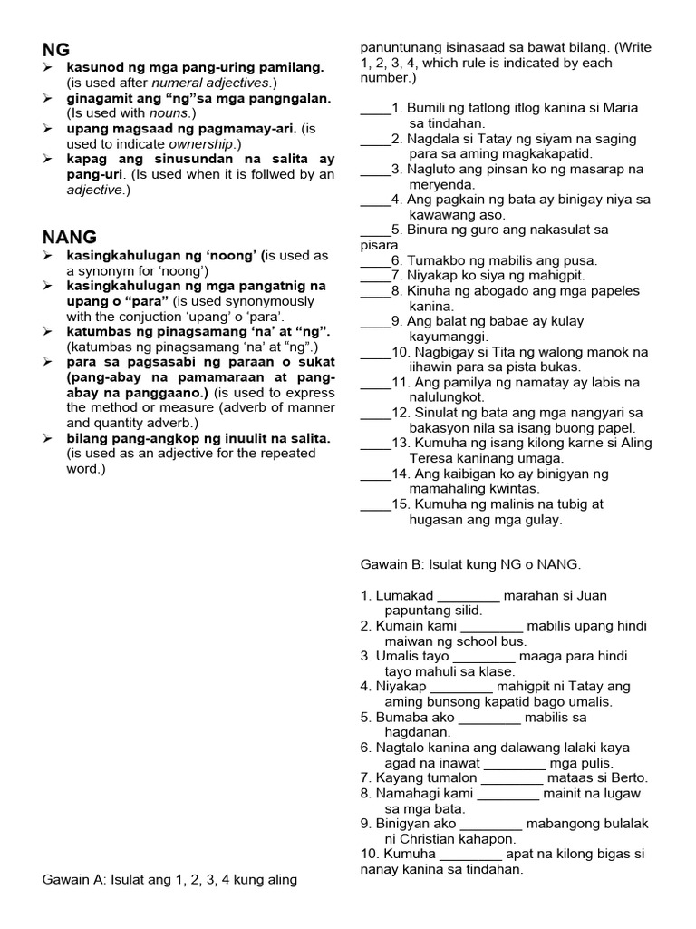 TAGALOG NG ANSWER SHEET visual data 6