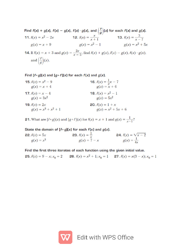 1.2 Composition of Functions | PDF