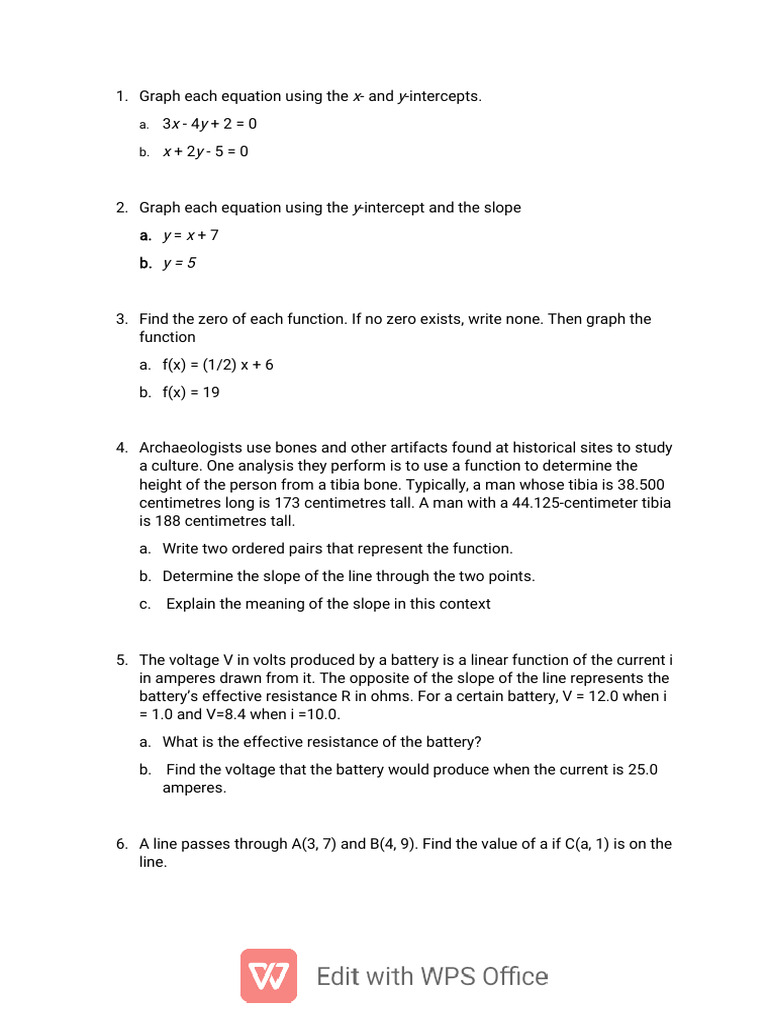 1.3 Graphing Linear Equations | PDF | Teaching Methods & Materials