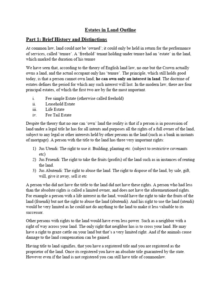 Fee Simple Examples