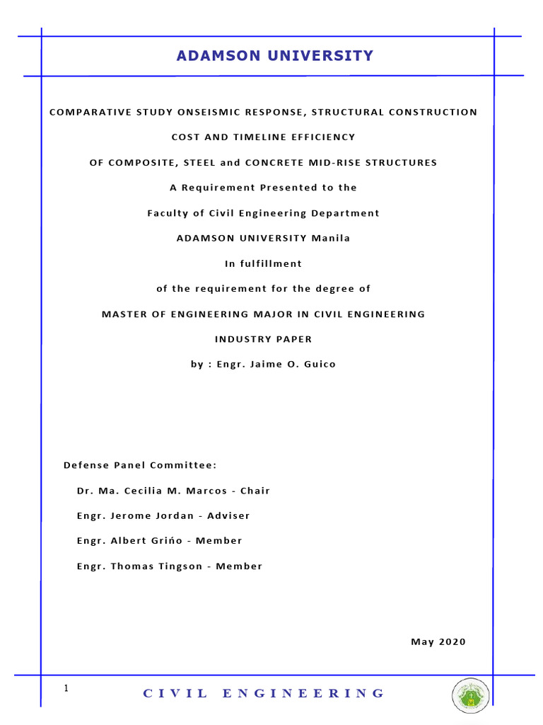Industry Project Paper - Jaime O. Guico | PDF | Reinforced Concrete ...