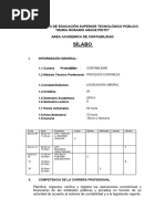 Silabo Legislacion Laboral