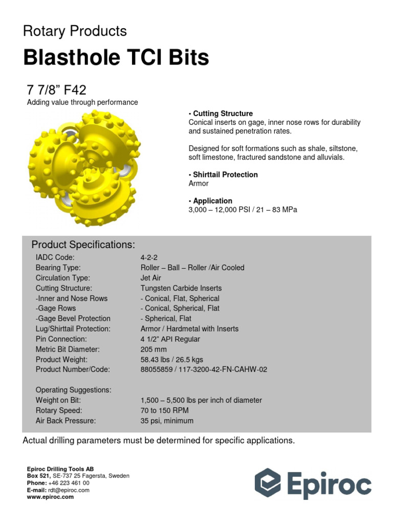 Rotary TCI Bits for Soft Formations | PDF