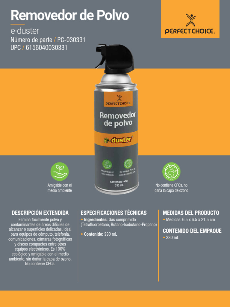 Removedor de Polvo Ecológico en Aerosol | PDF | Oxígeno | Agua