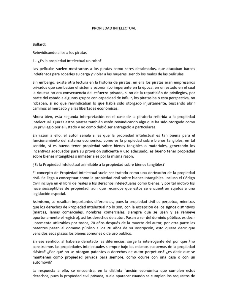 Propiedad Intelectual | PDF | Propiedad intelectual | Propiedad