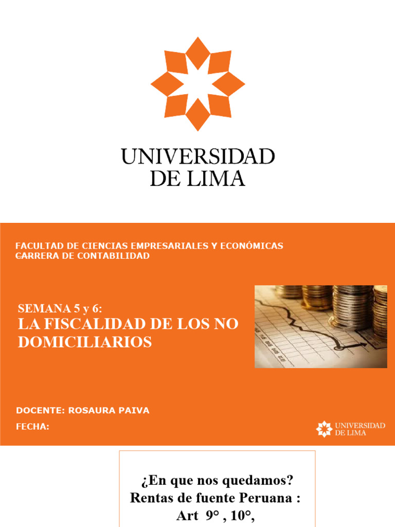2023-2 TI Semana 5 y 6 | PDF | Impuestos | Impuesto sobre la renta