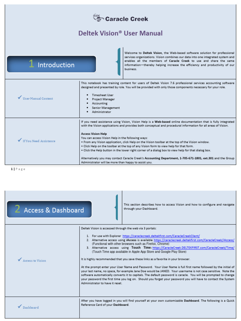 Deltek Vision User Manual For Release Aug01 - 17-Timesheet Users | PDF ...
