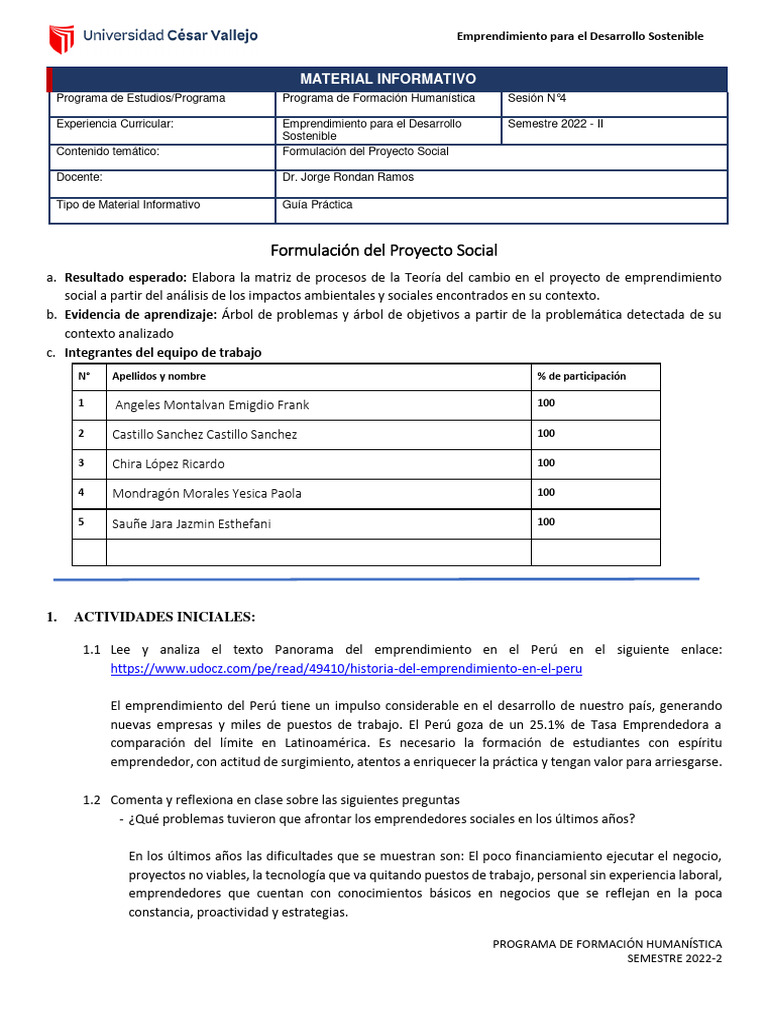 Emprendimiento y Desarrollo Sostenible | PDF | Iniciativa empresarial ...