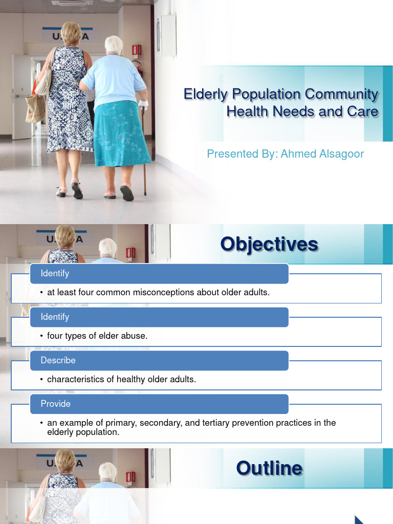 Understanding Elderly Health Needs PDF Preventive Healthcare