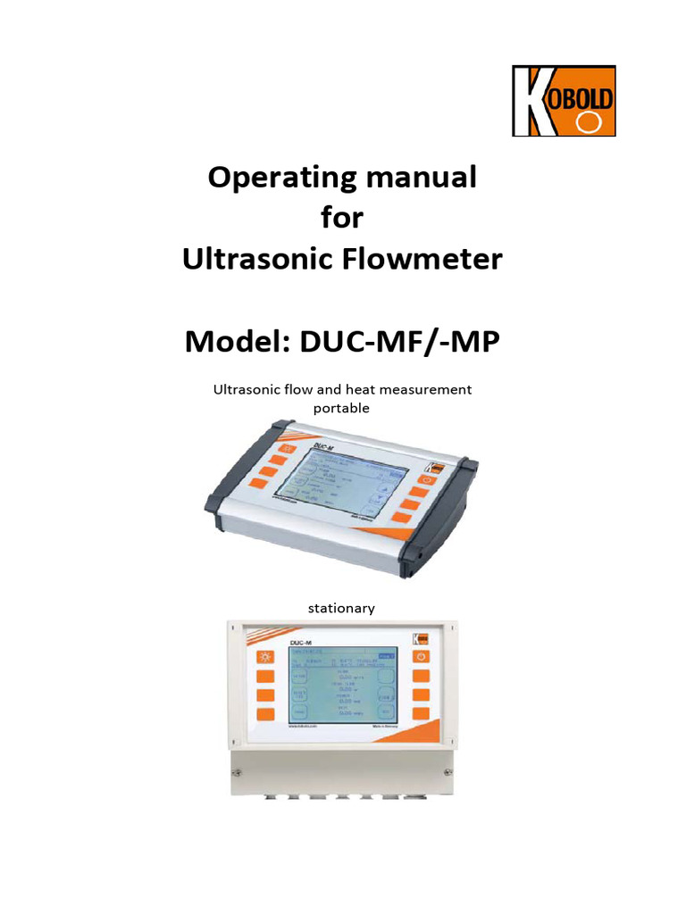 Ultrasonic Flowmeter Guide | PDF | Ultrasound | Flow Measurement