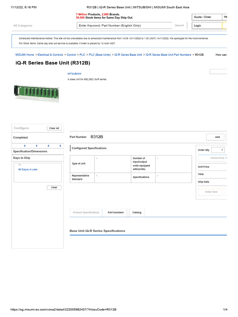 R312B iQ-R Series Base Unit Overview | PDF | Electrical Engineering ...