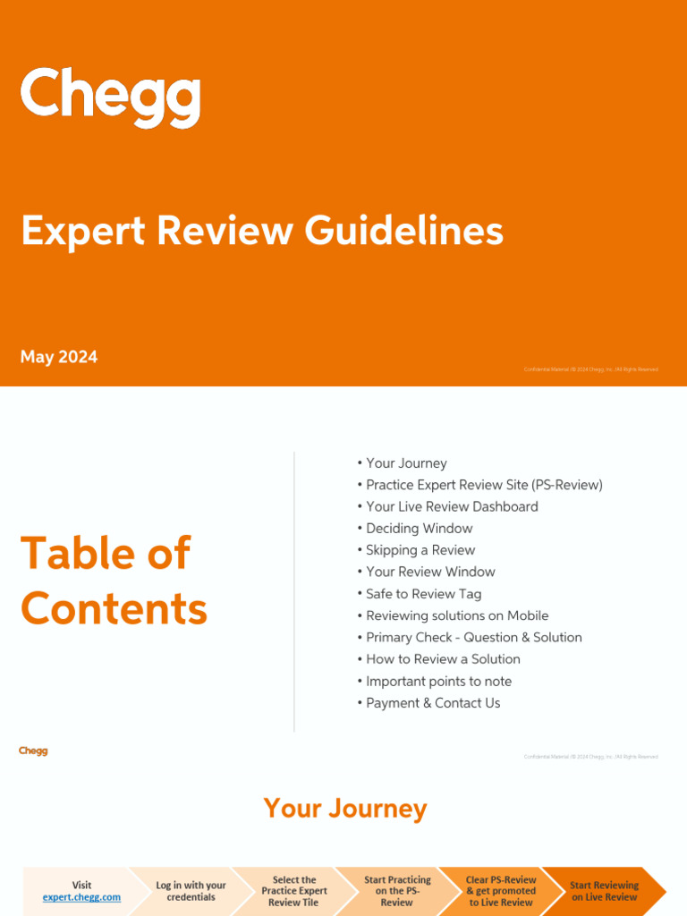 Chegg Expert Review Process Guide | PDF
