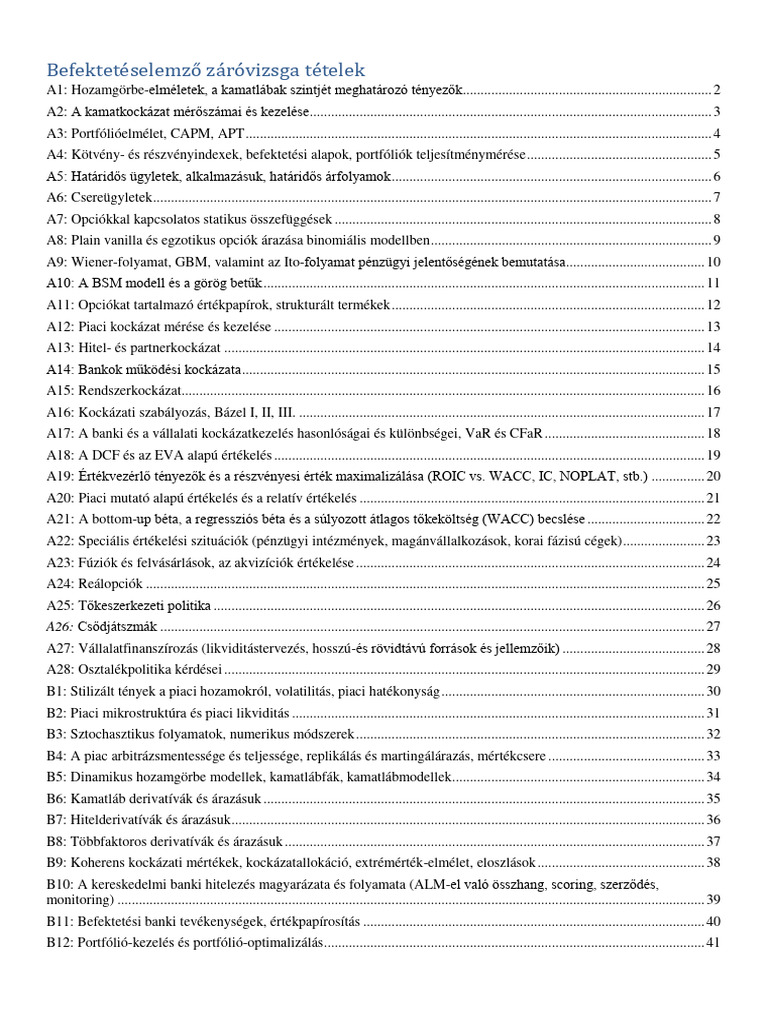 One Pager Tetelek Bef Szakirany | PDF
