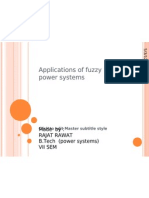 Applications of Fuzzy Logics in Power Systems