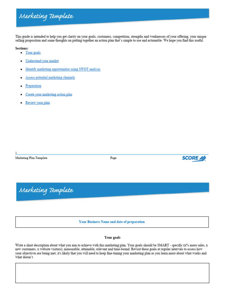 Comprehensive Marketing Plan Guide | PDF | Marketing | Social Media