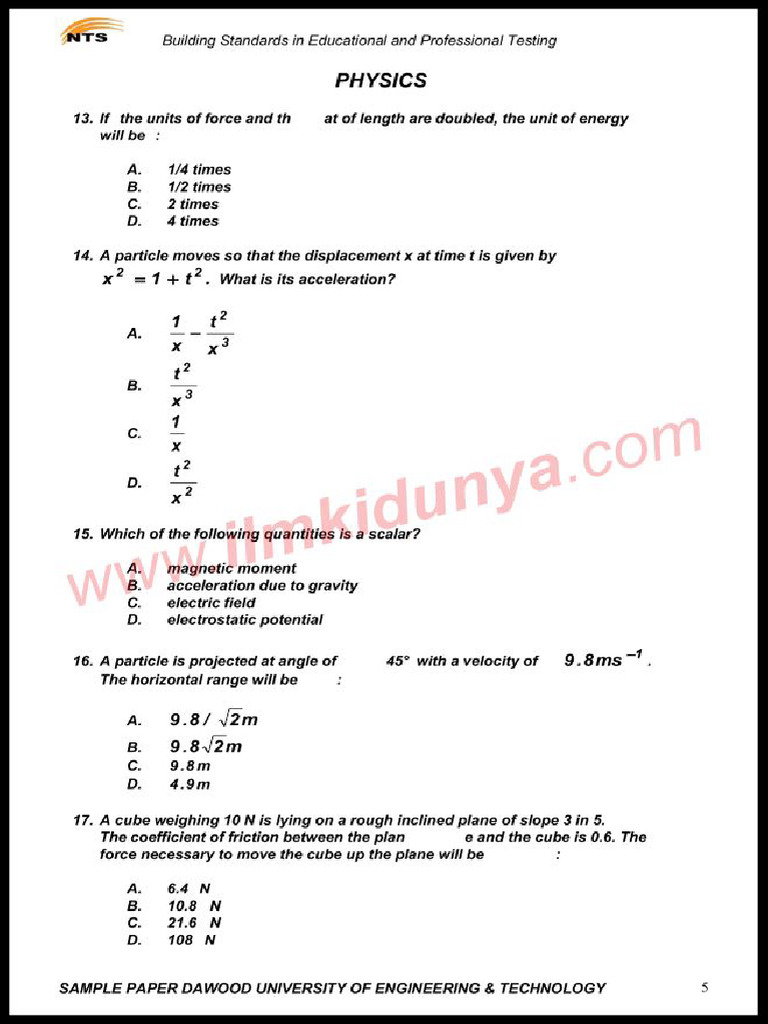 Matsec Sample Past Papers