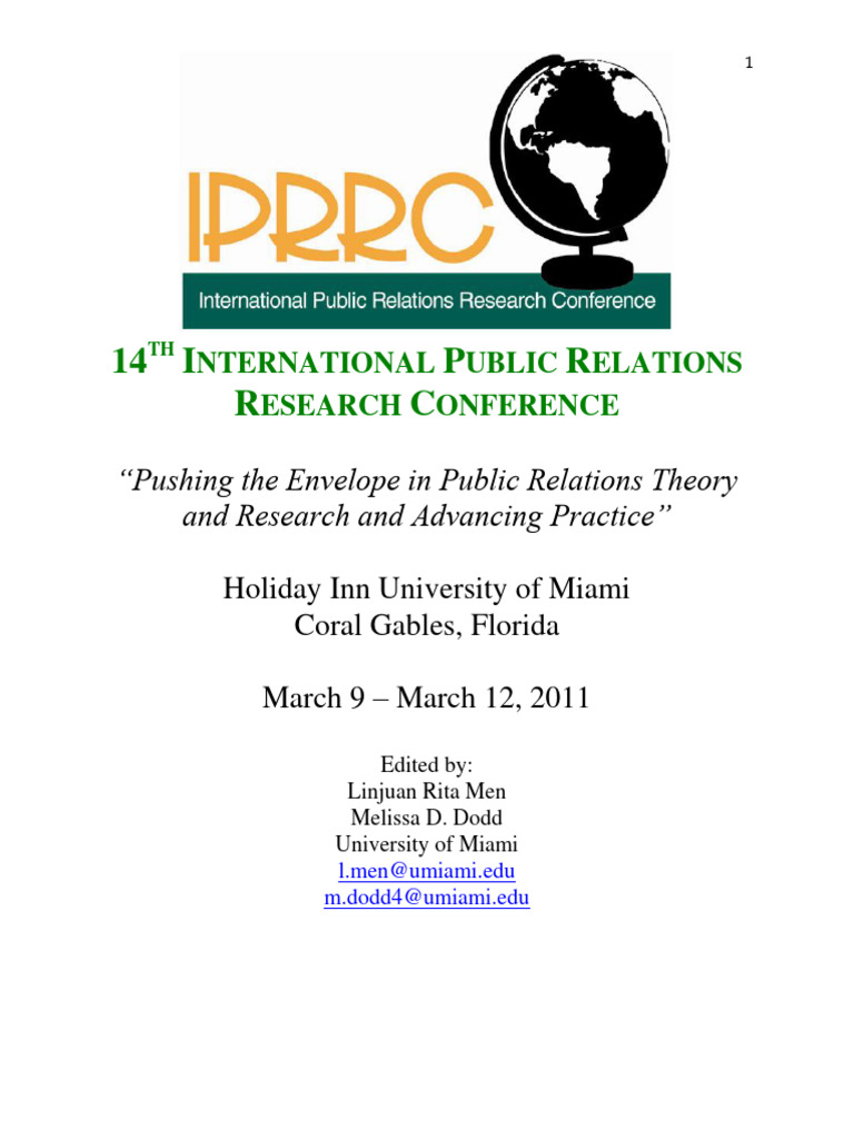 14th IPRRC Proceedings | Download Free PDF | Public Relations | Social ...