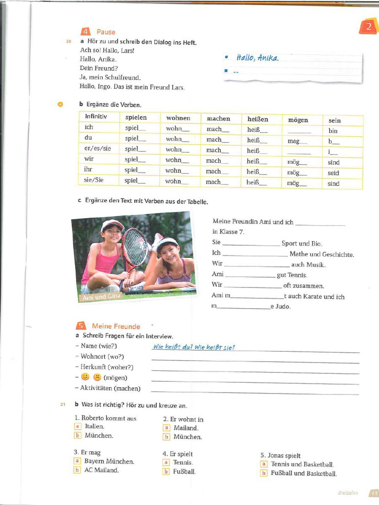 Prima Plus A1.1 Arbeitsbuch-trang | PDF