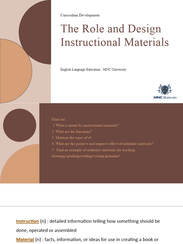 Understanding Instructional Materials in ESL | PDF | Learning ...