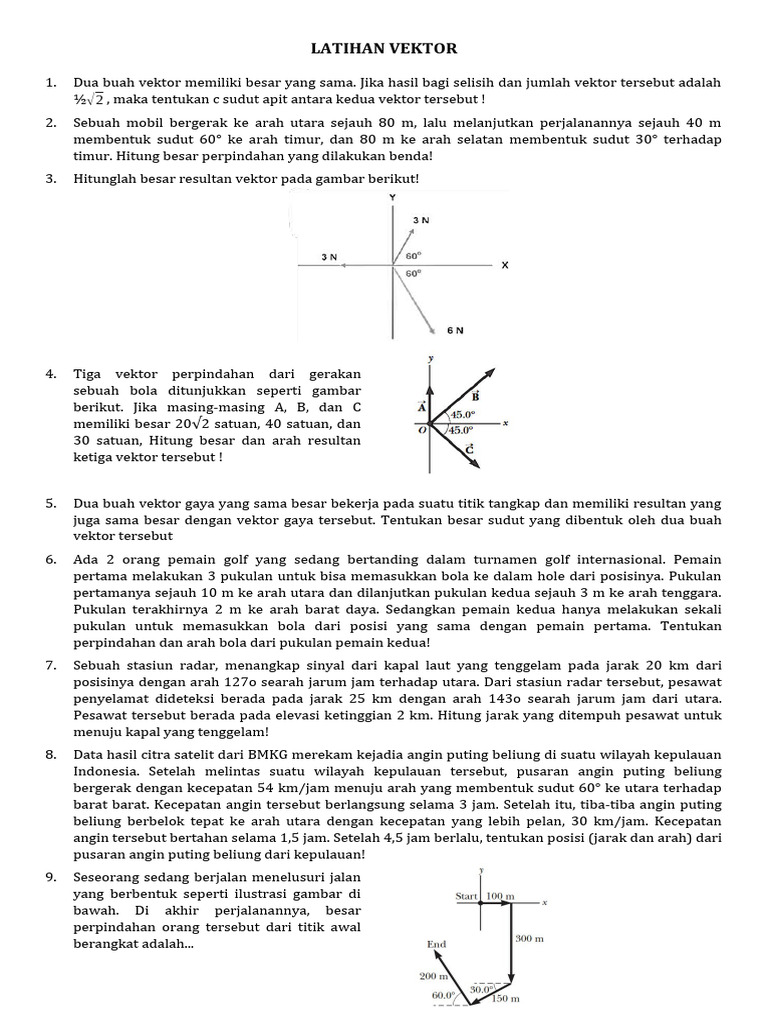 Latihan Vektor dan Gerak Melingkar | PDF